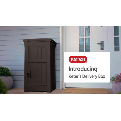Keter Delivery Box For Porch With Lockable Secure Storage Compartment